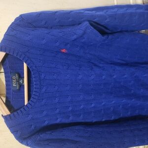 Polo Ralph Lauren Blue Cable Knit Sweater